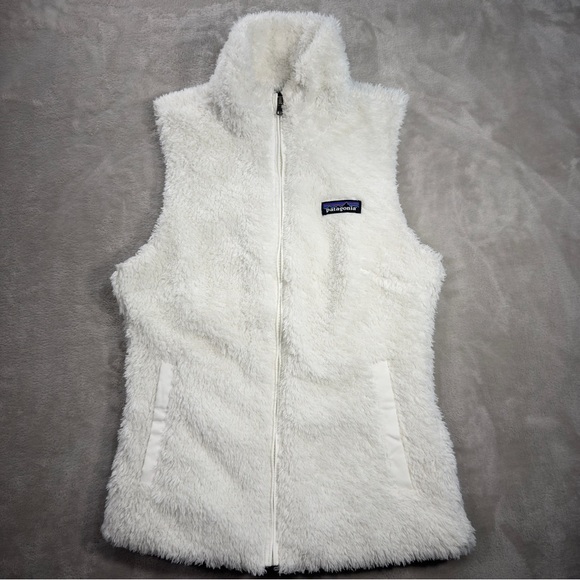 Patagonia Jackets & Blazers - Patagonia Women's Los Gatos Fleece Vest Off-White Full Zip Up Lined Sz XS